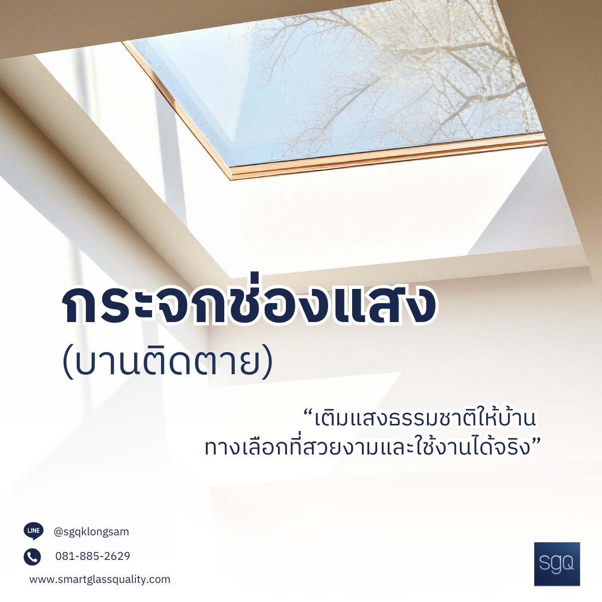 Skylight glass (fixed door)