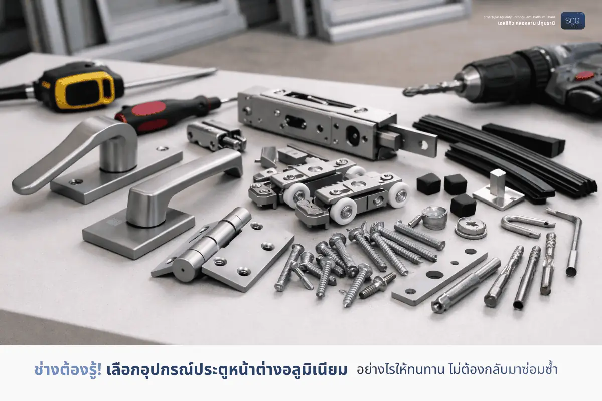 Guide to Choosing Aluminum Door and Window Accessories: Rollers, Hinges, Handles, and Rubber Seals | SGQ Khlong Sam