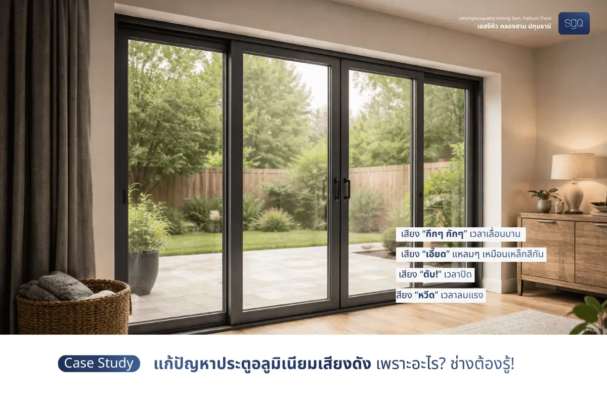 Noisy Aluminum Sliding Doors: 4 Main Causes Every Technician Should Know | SGQ Khlong Sam, Pathum Thani